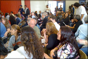 Community members in a room.